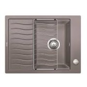 Мийка для кухні прямокутна BLANCO ELON XL 6 S SILGRANIT врізна з клапаном-автоматом сірий беж 524841