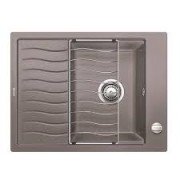 Мойка для кухни прямоугольная BLANCO ELON XL 6 S SILGRANIT врезная  с клапаном-автоматом  серый беж 524841