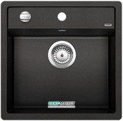 Мойка для кухни прямоугольная BLANCO DALAGO 5 SILGRANIT врезная  с клапаном-автоматом  антрацит 518521