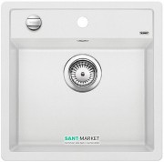 Мойка для кухни прямоугольная BLANCO DALAGO 5 SILGRANIT врезная  с клапаном-автоматом  белый 518524