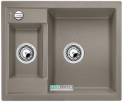 Мойка для кухни прямоугольная BLANCO METRA 6 SILGRANIT врезная  с клапаном-автоматом  серый беж 517351
