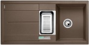 Мойка для кухни прямоугольная BLANCO METRA 6 S SILGRANIT врезная  с клапаном-автоматом  мускат 521892