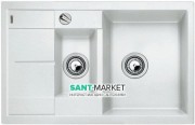 Мойка для кухни прямоугольная BLANCO METRA 6 S COMPACT SILGRANIT врезная  с клапаном-автоматом  белый 513468