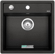 Мийка для кухні прямокутна BLANCO DALAGO 5 SILGRANIT врізна з клапаном-автоматом антрацит 518521