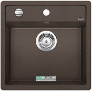 Мийка для кухні прямокутна BLANCO DALAGO 5 SILGRANIT врізна з клапаном-автоматом кава 518529