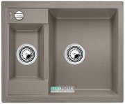 Мийка для кухні прямокутна BLANCO METRA 6 SILGRANIT врізна з клапаном-автоматом сірий беж 517351