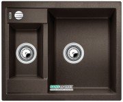 Мийка для кухні прямокутна BLANCO METRA 6 SILGRANIT врізна з клапаном-автоматом кава 516162