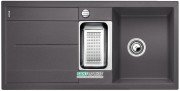 Мойка для кухни прямоугольная BLANCO METRA 6 S SILGRANIT врезная  с клапаном-автоматом  темная скала 518877
