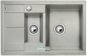 Мийка для кухні прямокутна BLANCO METRA 6 S COMPACT SILGRANIT врізна з клапаном-автоматом перловий 520576