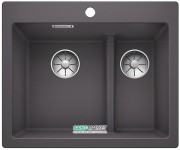 Мийка для кухні прямокутна BLANCO PLEON 6 Split врізна штучний граніт темна скеля 521690