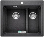 Мийка для кухні прямокутна BLANCO PLEON 6 Split врізна штучний граніт антрацит 521689