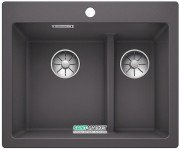 Мойка для кухни прямоугольная BLANCO PLEON 6 Split врезная  искусственный гранит  темная скала 521690