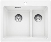 Мойка для кухни прямоугольная BLANCO PLEON 6 Split врезная  искусственный гранит  белый 521693