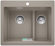 Мийка для кухні прямокутна BLANCO PLEON 6 Split врізна штучний граніт сірий беж 521696