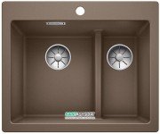 Мийка для кухні прямокутна BLANCO PLEON 6 Split врізна штучний граніт мускат 521 697