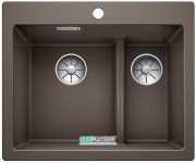 Мийка для кухні прямокутна BLANCO PLEON 6 Split врізна штучний граніт кави +521698