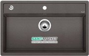 Мийка для кухні прямокутна BLANCO DALAGO 8 SILGRANIT врізна з клапаном-автоматом темна скеля 518852