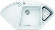 Мойка для кухни Blanco DELTA II-F SILGRANIT клапан-автомат  белый 523673