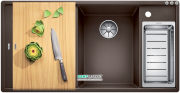 Мойка для кухни прямоугольная BLANCO Axia III 6 S-F SILGRANIT® кофе 523488