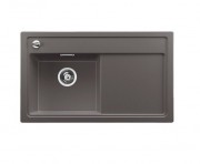 Мийка для кухні прямокутна Blanco ZENAR 45 S-F SILGRANIT клапан-автомат чаша зліва темна скеля 523820