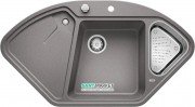 Мойка для кухни Blanco DELTA II-F SILGRANIT клапан-автомат  алюметаллик 523672