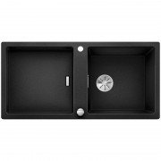 Мойка для кухни прямоугольная BLANCO Adon XL 6S SILGRANIT врезная  с клапаном-автоматом  антрацит 523604