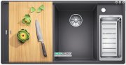 Мойка для кухни прямоугольная BLANCO Axia III 6 S-F SILGRANIT® темная скала 523484