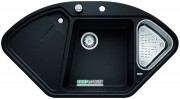 Мойка для кухни угловая BLANCO DELTA II SILGRANIT врезная  с клапаном-автоматом  антрацит 523656