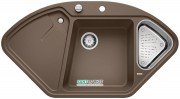 Мойка для кухни угловая BLANCO DELTA II SILGRANIT врезная  с клапаном-автоматом  мускат 523668