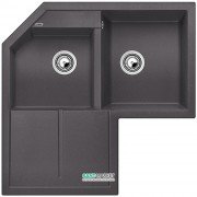 Мийка для кухні кутова BLANCO METRA 9 Е SILGRANIT врізна темна скеля 518888