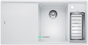Мойка для кухни прямоугольная BLANCO Axia III 6S SILGRANIT врезная  с клапаном-автоматом  белый 523477