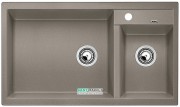 Мийка для кухні прямокутна BLANCO METRA 9 SILGRANIT врізна чаша зліва сірий беж 517364