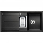Мийка для кухні прямокутна Blanco METRA 6 S-F клапан-автомат 2 чаші антрацит 519113
