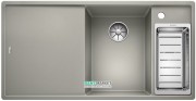 Мийка для кухні прямокутна BLANCO Axia III 6S SILGRANIT врізна з клапаном-автоматом перловий 523465