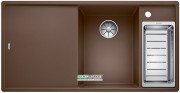 Мойка для кухни прямоугольная BLANCO Axia III 6S SILGRANIT врезная  с клапаном-автоматом  мускат 523470