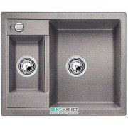 Мийка для кухні прямокутна Blanco METRA 6 F штучний граніт 2 чаші алюметаллик 519135