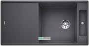 Мийка для кухні прямокутна BLANCO Axia III XL 6S SILGRANIT врізна з клапаном-автоматом темна скеля 523511