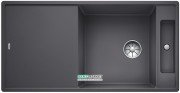 Мийка для кухні прямокутна BLANCO Axia III XL 6S SILGRANIT врізна з клапаном-автоматом темна скеля 523501