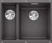 Мийка для кухні прямокутна BLANCO SUBLINE 340/160-U SILGRANIT під стільницю чаша справа темна скеля 523559