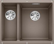 Мийка для кухні прямокутна BLANCO SUBLINE 340/160-U SILGRANIT під стільницю чаша справа сірий беж 523565
