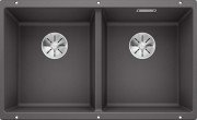 Мийка для кухні прямокутна BLANCO SUBLINE 350/350-U SILGRANIT під стільницю темна скеля 523575