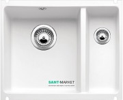 Мийка для кухні прямокутна BLANCO SUBLINE 350/150-U кераміка під стільницю глянсовий білий 514522