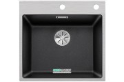 Мийка для кухні прямокутна Blanco SUBLINE 500-IF / A штучний граніт сталевий кант клапан-автомат антрацит 524111