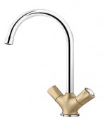Смеситель для кухни Blanco Amona двухвентильный  хром/шампань 520774