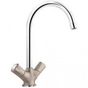 Смеситель для кухни Blanco Amona двухвентильный  хром/серый беж 520775