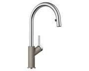 Смеситель для кухни Blanco Carena-S однорычажный  серый беж 520987