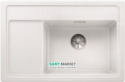 Мийка для кухні прямокутна BLANCO Zenar XL 6S Compact врізна з клапаном-автоматом білий 523758