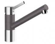 Смеситель для кухни Blanco Tivo SILGRANIT® однорычажный  хром/темная скала 518800