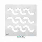 Дизайнерська решітка AlcaPlast 102 × 102 мм нержавіюча сталь MPV002