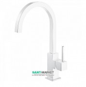Змішувач для кухні одноважільний Tres Kitchen врізний білий матовий 030497BM